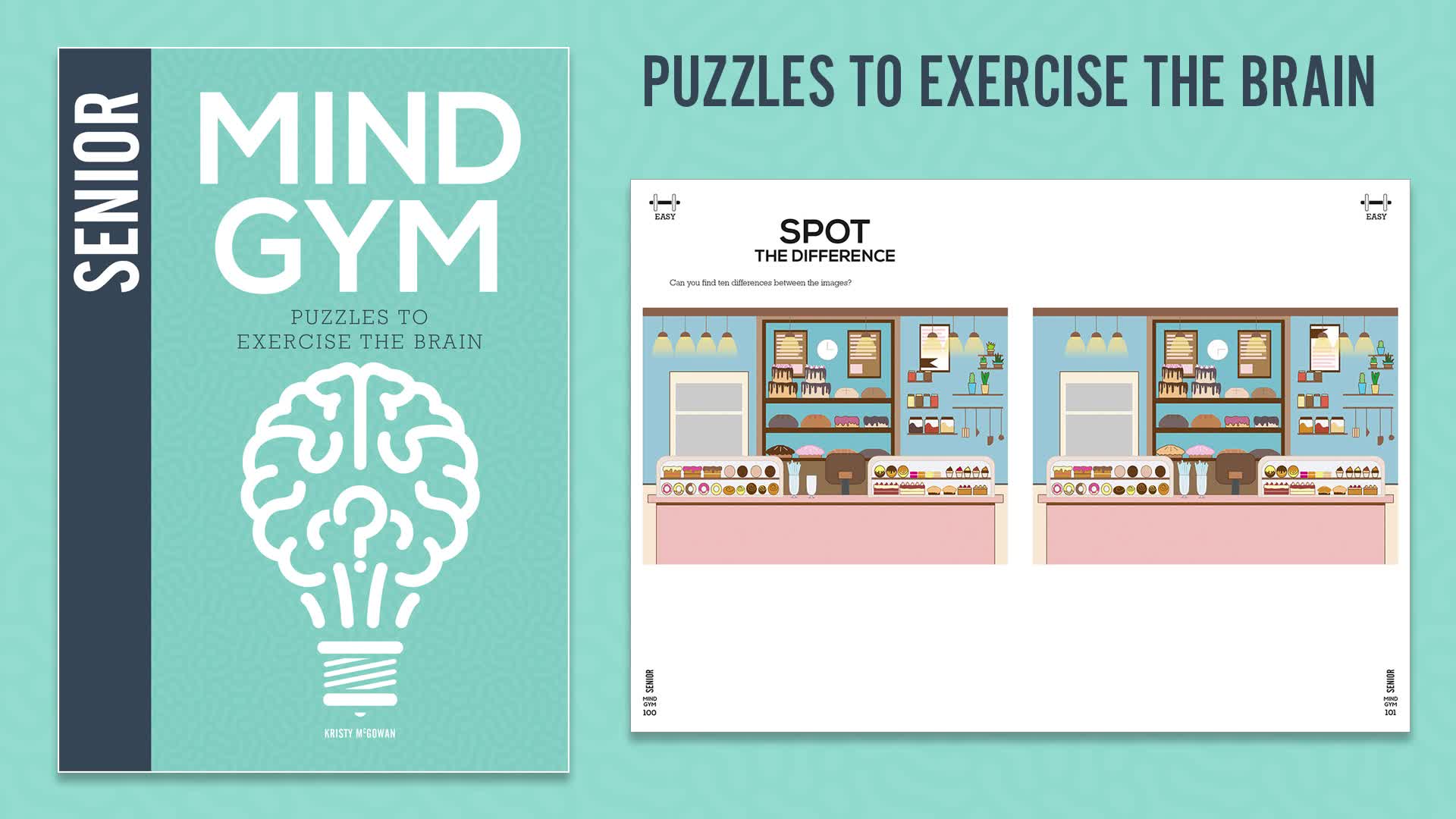 Senior Mind Gym: Puzzles to Exercise the Brain: McGowan, Kristy